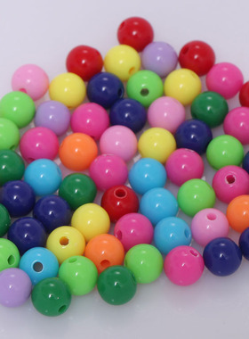 4mm实色圆珠糖果珠串珠挂件散珠子diy手工珠帘隔断门帘线帘珠链