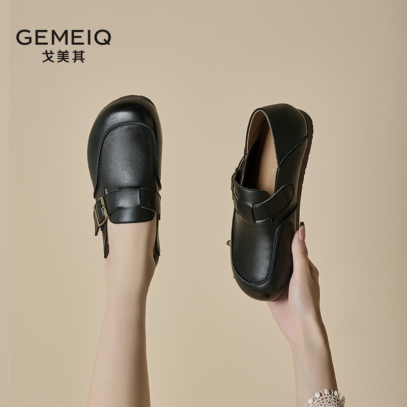 戈美其一鞋两穿复古百搭勃肯鞋