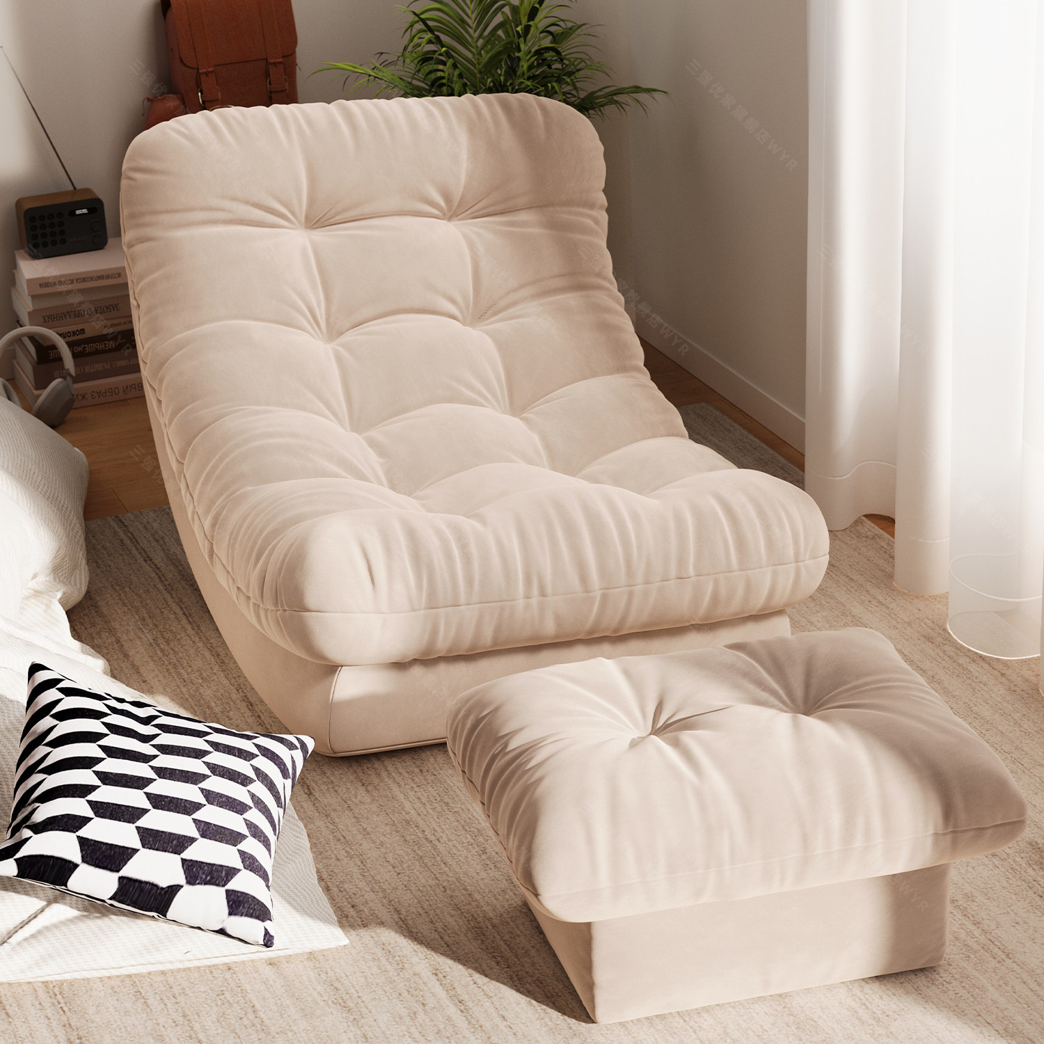 月亮摇椅懒人沙发可躺可睡客厅休闲单人躺椅卧室懒人摇摇椅小沙发,住宅家具,摇椅,淘宝优惠券,粉丝福利购,淘宝优惠卷