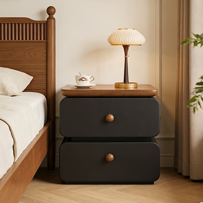 实木床头柜卧室免安装2025新款