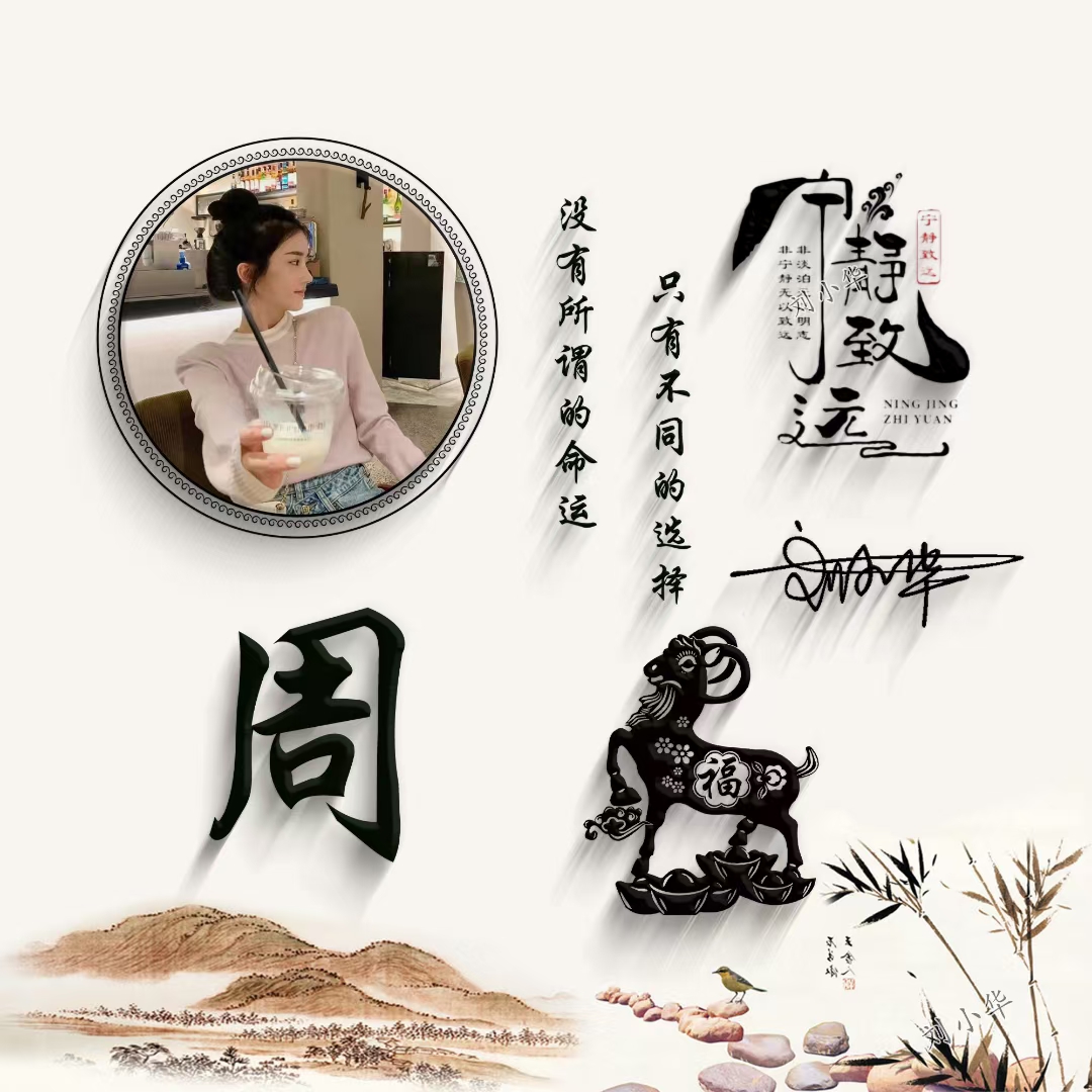 2023新款微信头像制作真人照片生肖姓氏头像兔年大吉好运国风微信