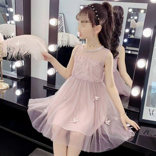 女童连衣裙2026新款夏装公主裙洋气夏季儿童中裙超仙女蓬蓬纱裙子