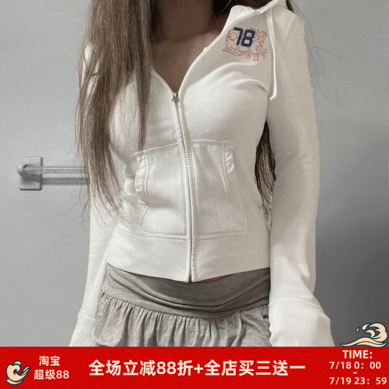 美式休闲数字外套小众显瘦短上衣