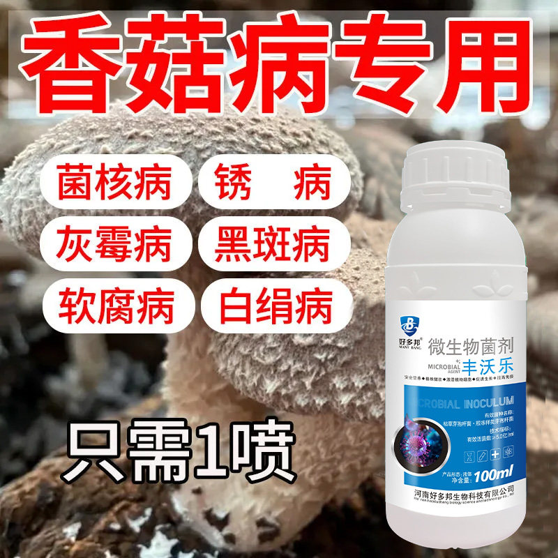 香菇菌绿霉菌专用药食用菌细菌斑点病褐腐病曲霉疫病黑腐增产肥料