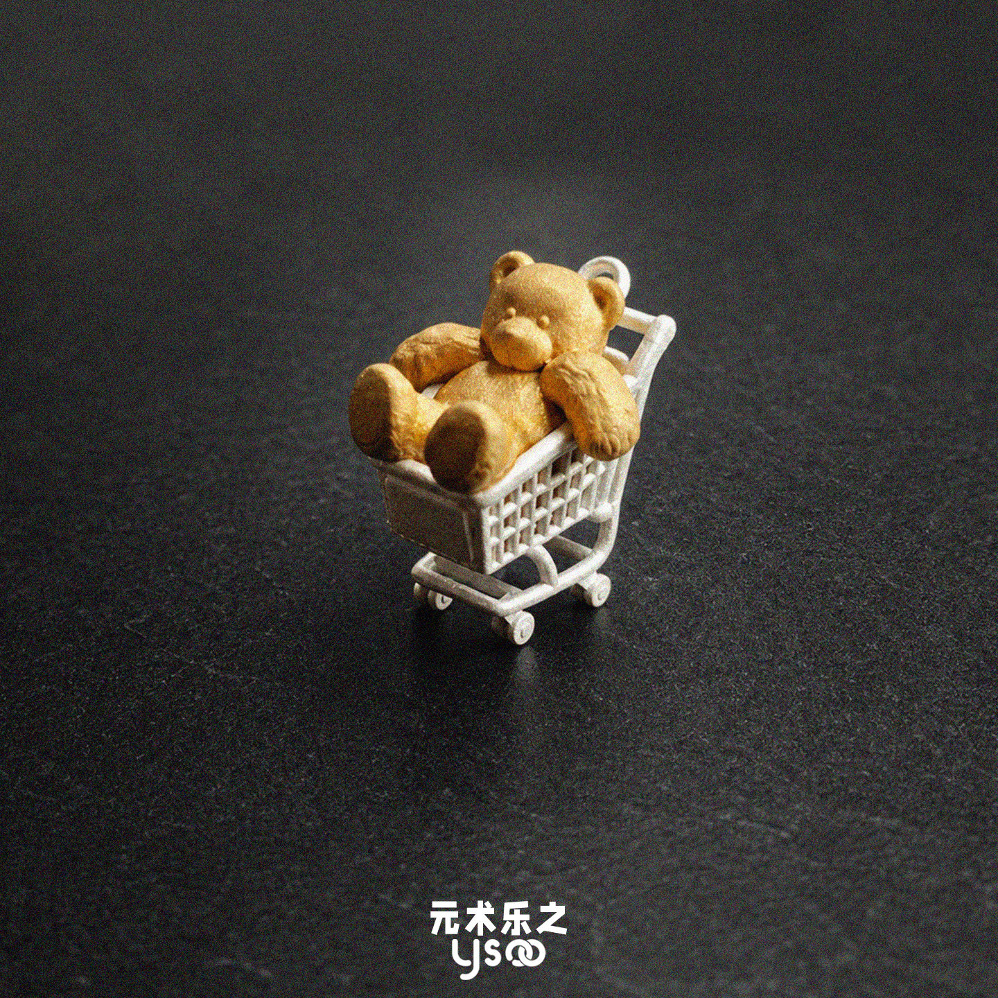 小熊的今日购物清单/原创设计购物车纯银吊坠项链锁骨链生日礼物