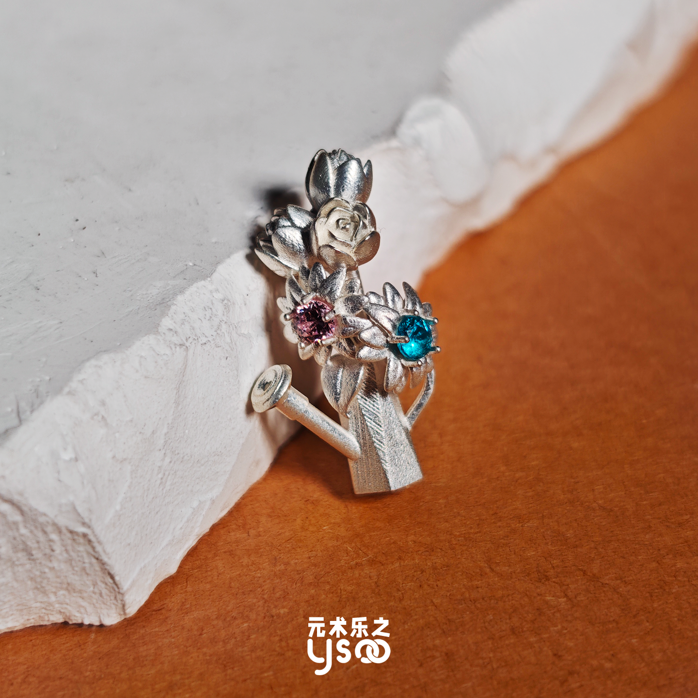 元术乐之ysoo原创设计小花洒耳钉