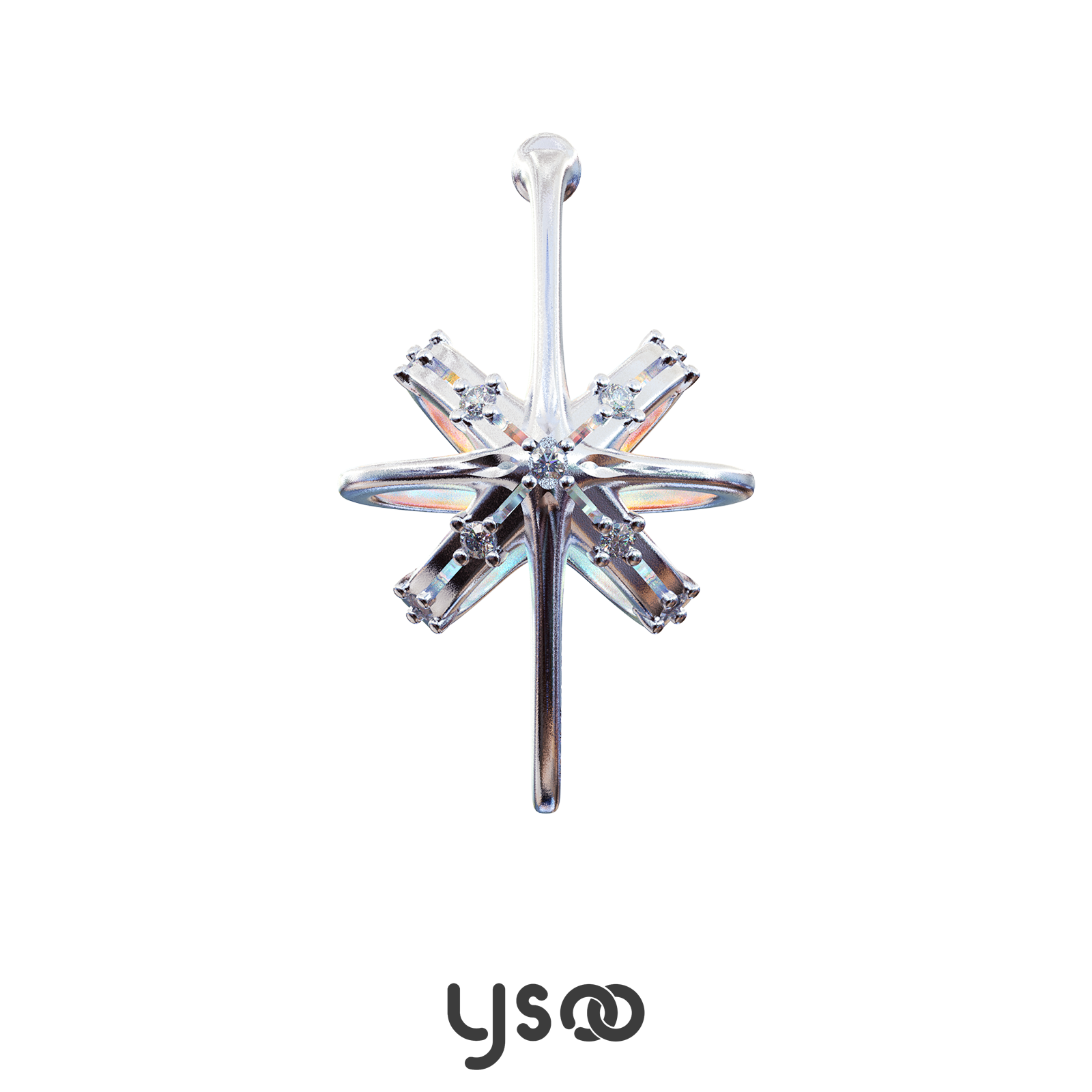 元术乐之ysoo纯银星星耳饰设计感