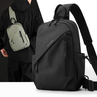 男款胸包日常休闲商务轻便通勤斜挎包男旅游骑行百搭户外小背包女