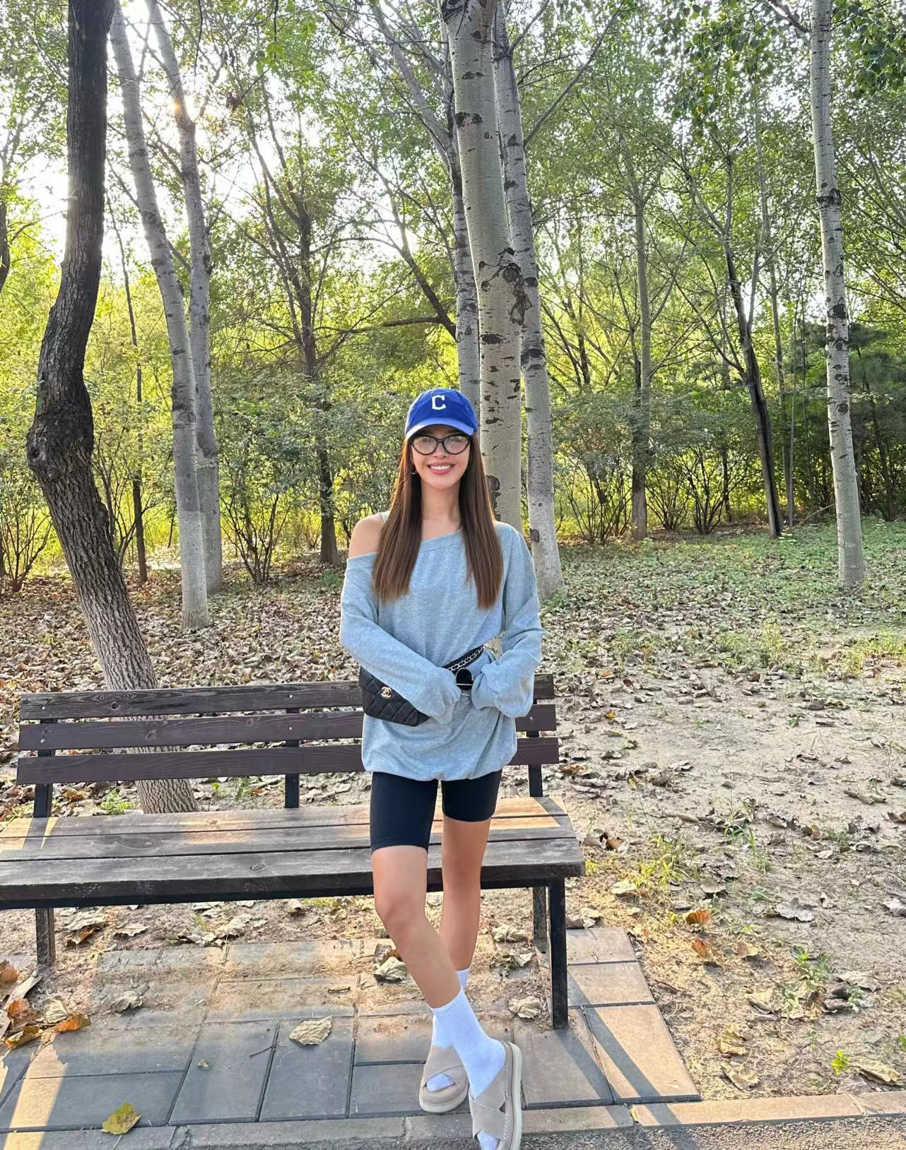 OHOCEAN斜肩宽松显瘦卫衣