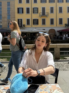 Avocadong somi同款 很jue的白色薄软开衫上衣简约日常好穿衬衣