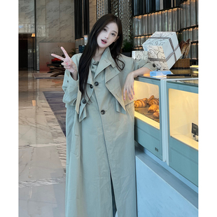 【5折特价】Avocadong 灰卡其 长款风衣外套女宽松保暖风衣