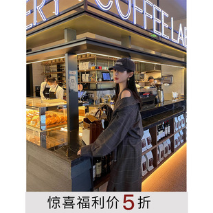 5折秒杀 子衬衫 Avocadong 性感慵懒风格 裙设计感连衣裙 香香肩