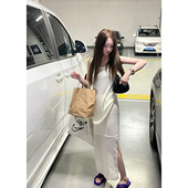 有内衬 Avocadong白色网状半身裙 高腰宽松半身裙 5折特价