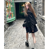 5折特价 Avocadong 双色短款 百搭西装 外套女宽松气质西装