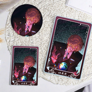 CH美瓷徽章生日礼物流沙麻将精美摆件二次元周边立牌桌面