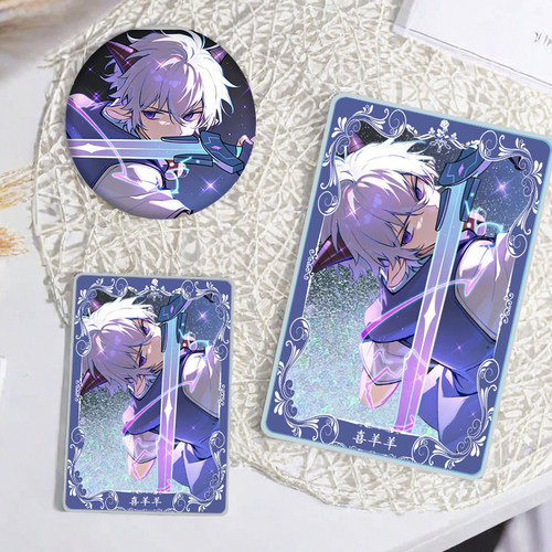 喜羊羊与灰太狼亚克力镭射徽章