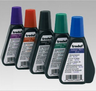 奥地利Trodat卓达印章原装进口7011回墨印补充印油28ml装 黑色