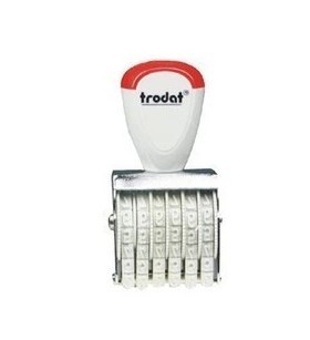 卓达1596/15910数字字母活动印章字高9毫米6条带6/10位转动号码章