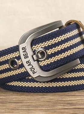 帆布腰带针扣皮带男潮韩版个性潮人年轻人学生青年休闲牛仔裤带女