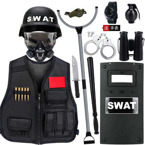 儿童学校幼儿园防爆安保套装防暴用品棍叉反恐盾牌头盔马甲装备