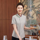 高档餐厅酒店饭店火锅店工装 餐饮服务员工作服短袖 新中式 夏季 套装