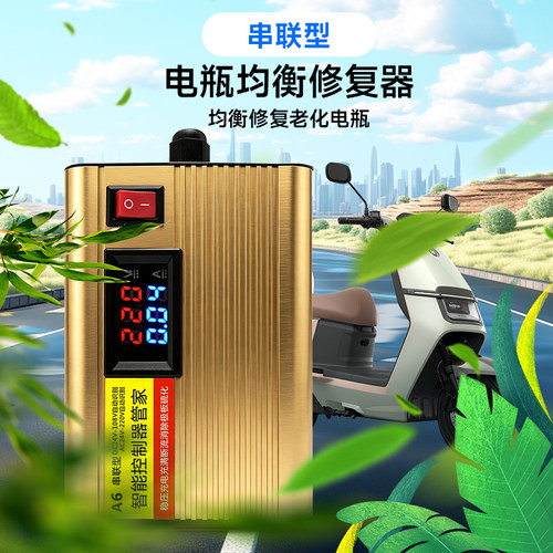 【爱家】A6plus两轮三轮老年代步车电动车电池智能均衡修复器通用