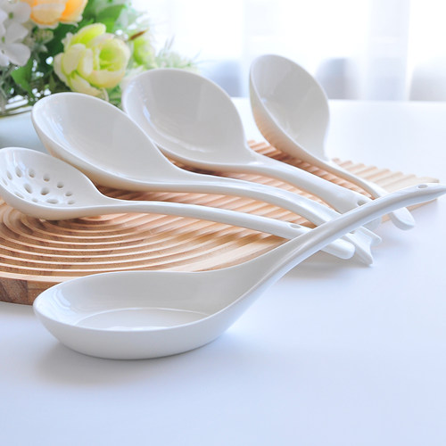 高级感陶瓷大汤勺骨瓷不易沾油