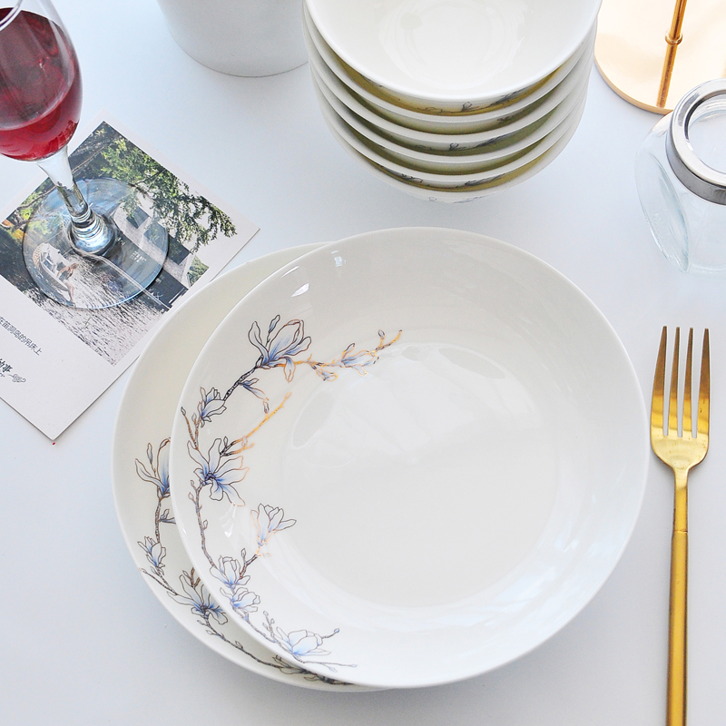 一级骨瓷菜盘深盘可微波易清洗