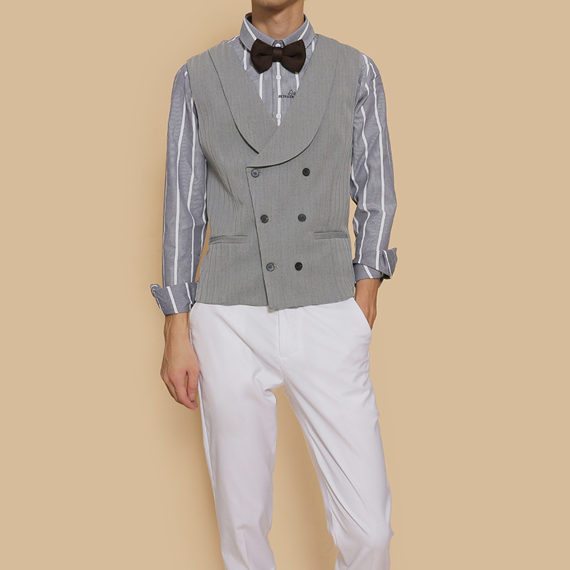 背心韩版英伦风修身收腰小马甲