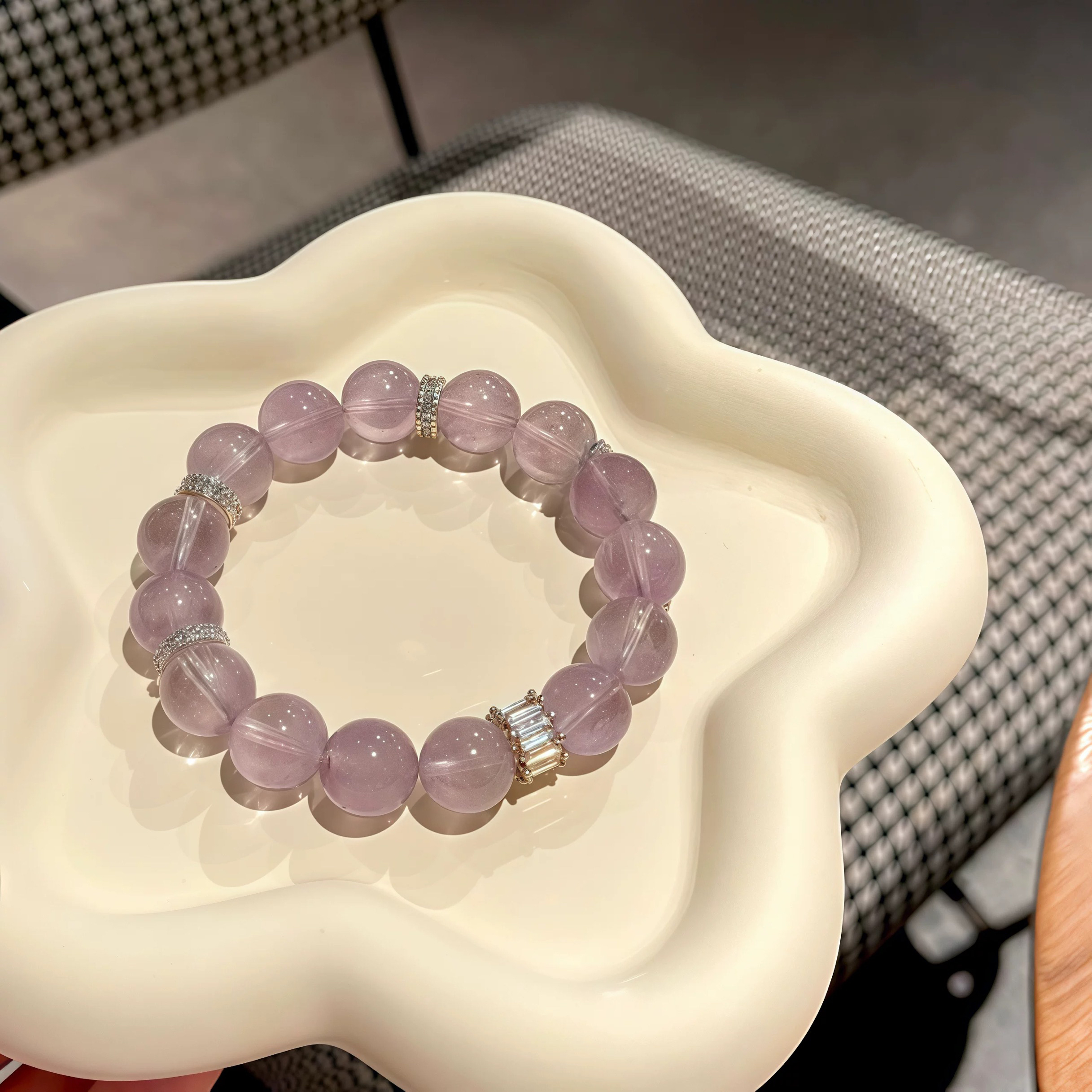 【银河紫雾】天然冰透紫水晶百搭手链简约款轻奢小众新款女士手链