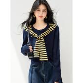 上衣 坎肩开衫 实拍披肩马甲叠穿针织衫 上衣两件套春季