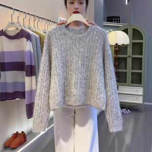 2026年春季新款时尚百搭简约气质针织衫高级感漂亮穿搭上衣女装