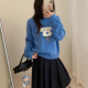上衣 秋韩国东大门爆款 超好看 韩系小狗套头针织毛衣女2026新款