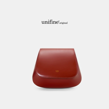 unifine板栗马鞍包红色小众设计婚包轻奢斜挎包包女