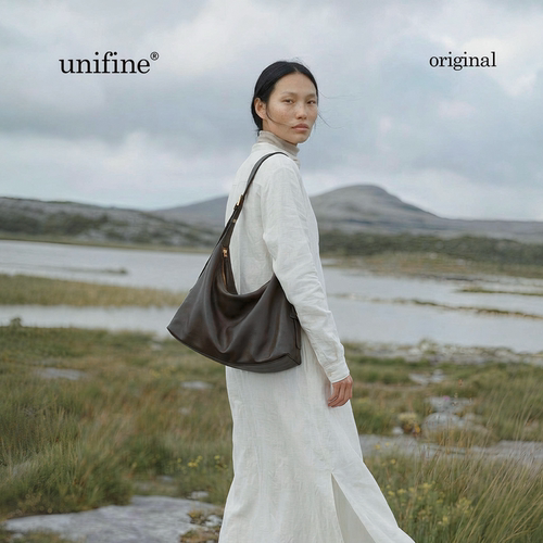 unifine游系列hobo包新款头层真皮女包简约大容量通勤单肩斜挎包