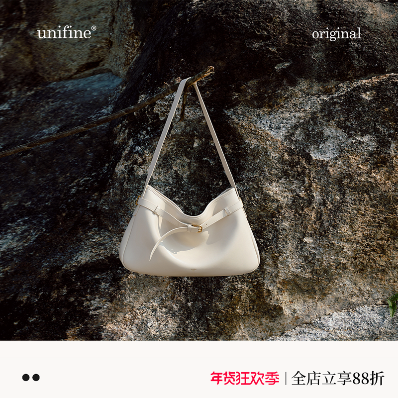 unifine新款通勤hobo包单肩腋下包白色手提包真皮包包小众时尚,箱包皮具/热销女包/男包,腋下包,淘宝优惠券,粉丝福利购,淘宝优惠卷
