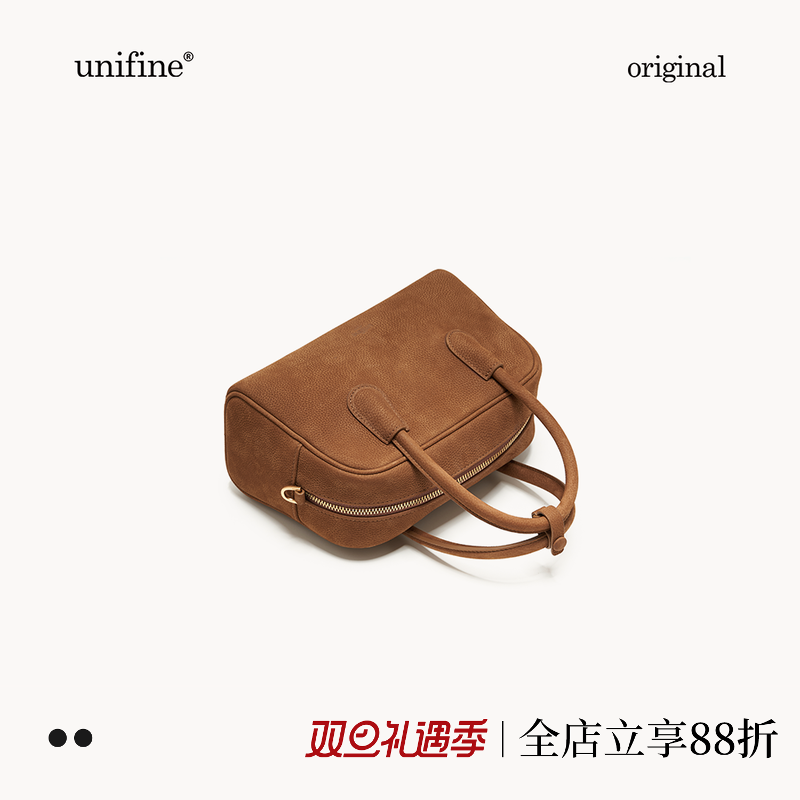 通勤头层牛皮波士顿包no.803