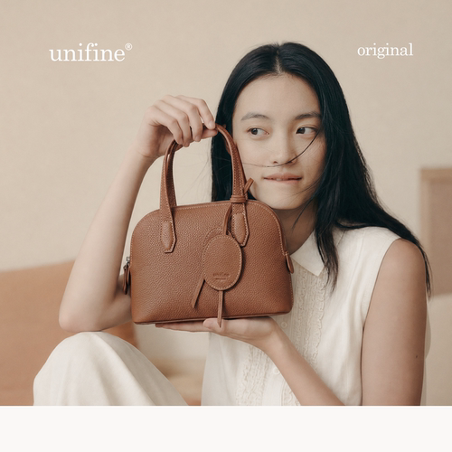 【悦己礼】unifine拾月贝壳包新款头层牛皮手提包单肩斜挎通勤包