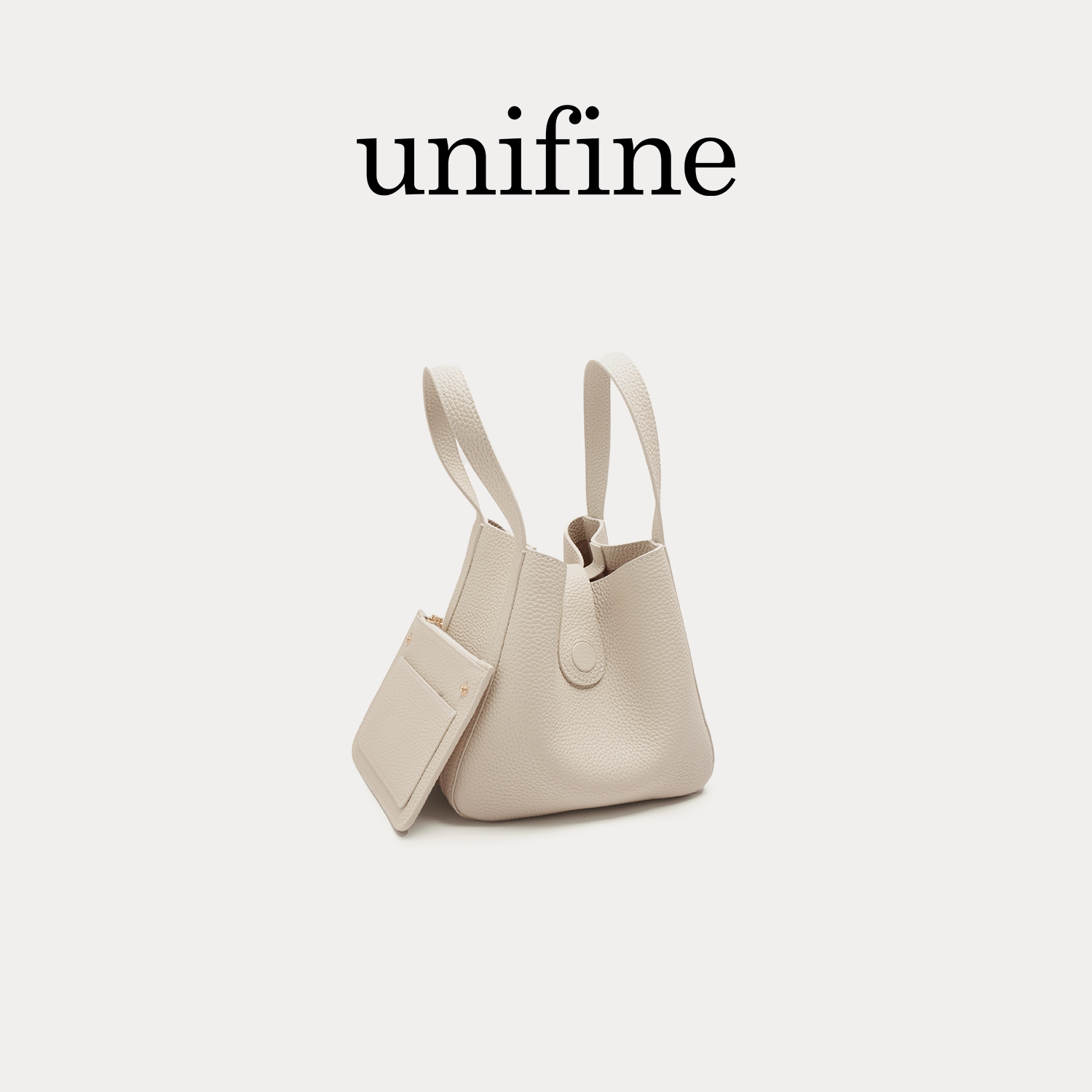 unifine菜篮子头层牛皮水桶包图片