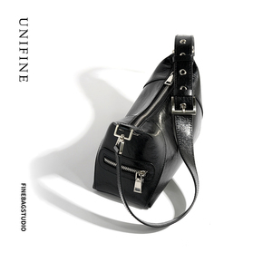 UNIFINE新款朋克风机车包腋下斜挎包女时尚小众原创设计