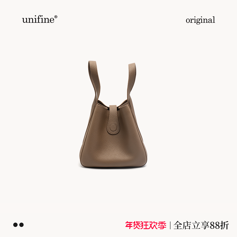 unifine菜篮子包女包通勤手提包大容量单肩斜挎包真皮牛皮水桶包,箱包皮具/热销女包/男包,通用款女包,淘宝优惠券,粉丝福利购,淘宝优惠卷