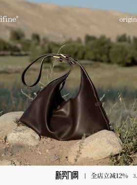 unifine新款hobo包头层真皮托特包女大容量通勤单肩斜挎包包小众