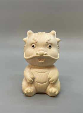 小神龙实木摆件黄杨木雕刻工艺品