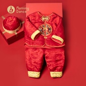 唐装 晨舞 男宝宝周岁礼服桑蚕丝抓周百天生日宴婴儿童拜新年中式