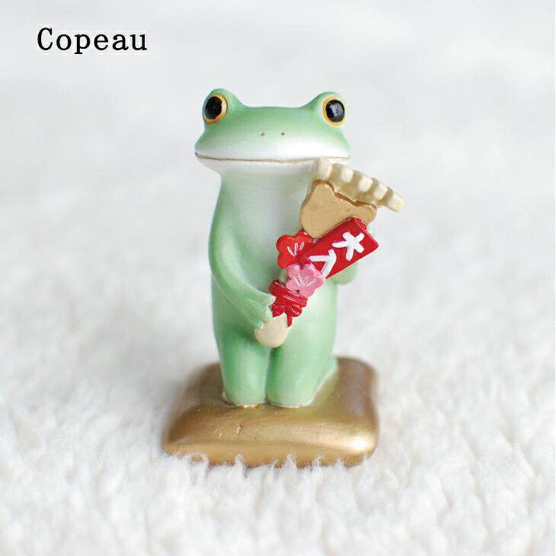 日本代购正版copeau青蛙花园草莓系列可爱送礼萌物数值桌面摆件