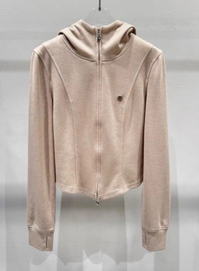 B522秋季新款休闲百搭连帽短款卫衣开衫外套女89125470404