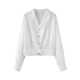 v领显瘦截短廓形上衣女防晒衣 女装 C313夏装 新款