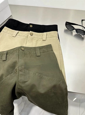 B112 军绿色工装短裙百搭水洗棉高腰显瘦百搭休闲半身裙包臀