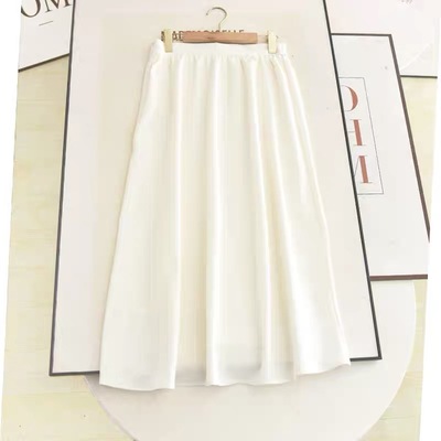 B343朗极简老钱风休闲a字半身裙垂感裙子有内衬女