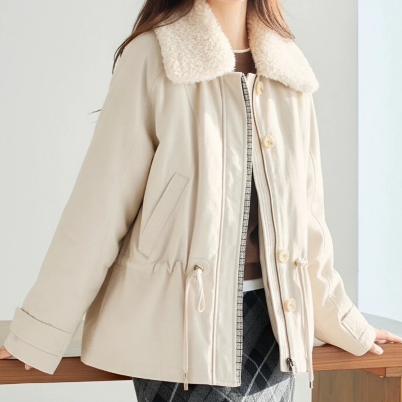 A343羽绒服冬款淑女花苞修身千鸟格拼接毛毛领保暖外套,女装/女士精品,羽绒服,淘宝优惠券,粉丝福利购,淘宝优惠卷